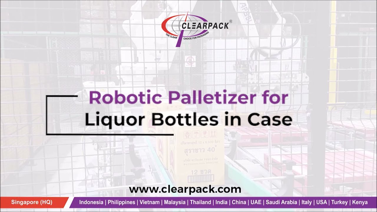 Robotic Palletizer For Liquor Bottles In Case | Clearpack