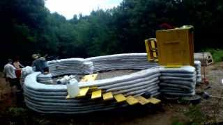 Construction eco dome superadobe - timelapse - partie 1 - france - Predu Loup