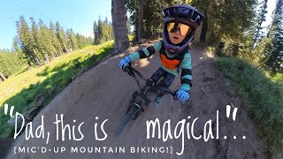 Mic’d-up MTB with our 6 year old daughter!