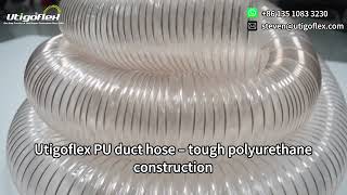 ⚙️ PU Duct Hose | Abrasion Resistant Flexible Hose for Dust & Material Conveying | Utigoflex