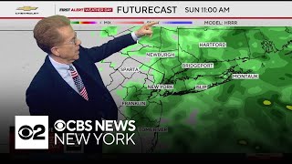 First Alert Weather: Sunday 11 a.m. updated rain forecast for New York area