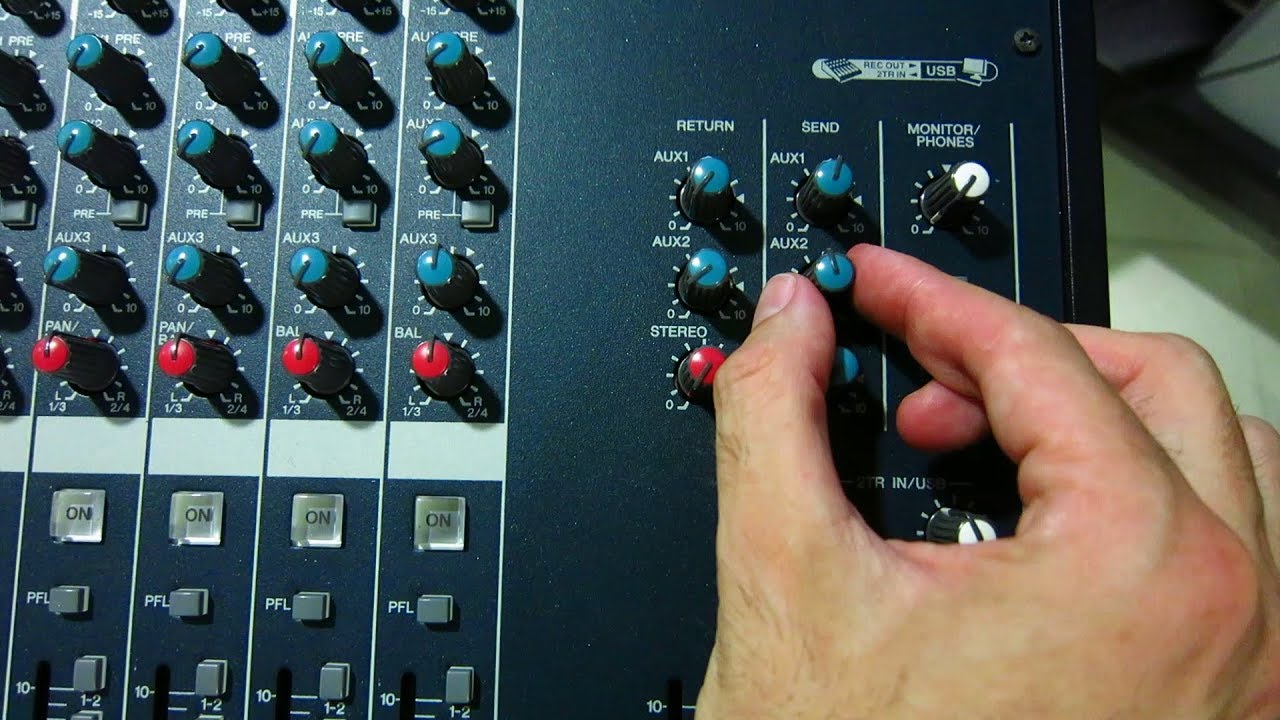 MESA DE MEZCLAS - GRABAR una MEZCLA INDEPENDIENTE en la CÁMARA DE VÍDEO - 2. DOS SALIDAS AUXILIARES