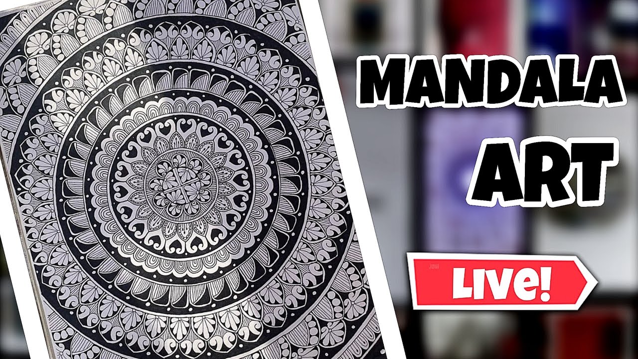 MANDALA ART LIVE | DAY-2 #mandala #art #youtube - YouTube