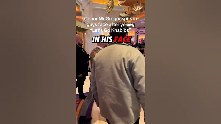 Conor McGregor spit in a fan’s face for yelling “Let’s go Khabib” at him #ufc