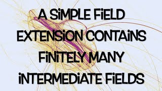 A simple field extension contains finitely many intermediate fields