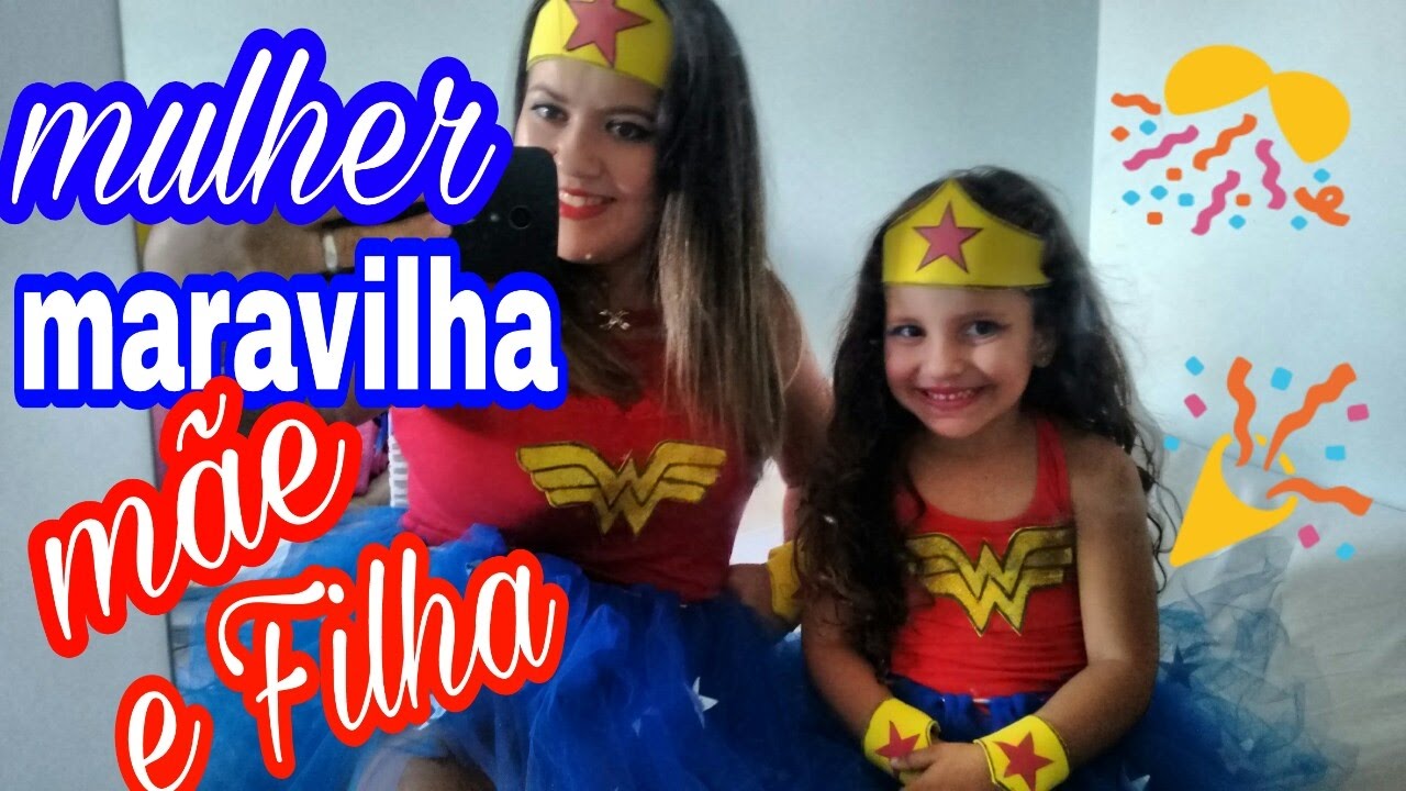 vestido mulher maravilha mae e filha