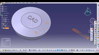 CATIA V5 - HOW TO CREATE 3D TEXT ON 3D MODEL
