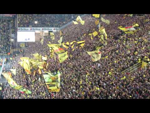 ドルトムント　選手入場から Heja BVB、試合開始まで