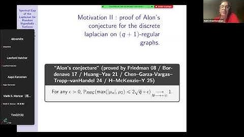 AMR-Recent Mathematical Advances Lecture: Nalini Anathraman