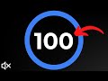 The Most Calming Countdown from 100 | Black background, No sound