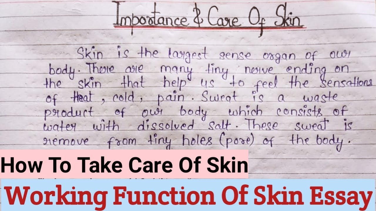 skin care model essay