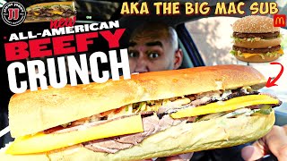 🤡 McDonalds Big Mac & Jimmy John's having a baby = All-American Beefy Crunch Sandwich | Review