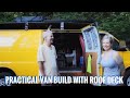 A Pragmatic Van Build with Rooftop Deck