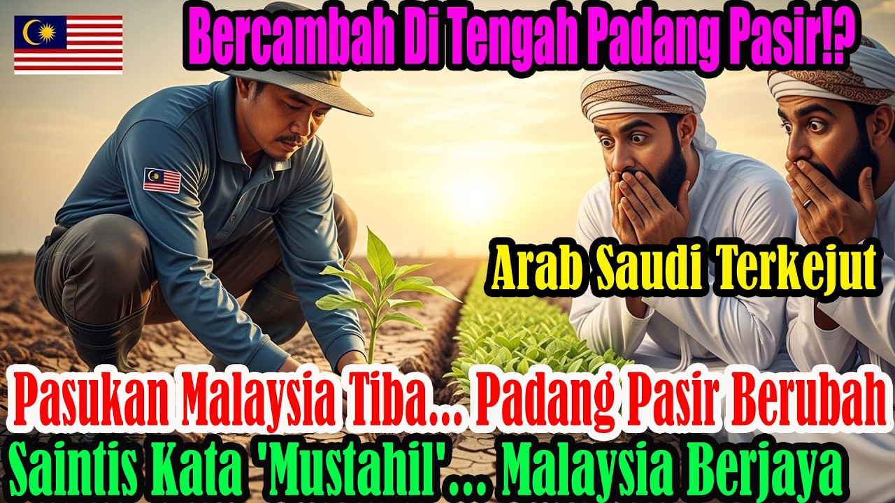 Seluruh dunia kata tanah mati, pasukan Malaysia buat jagung bercambah di gurun Arab Saudi hari ini!!