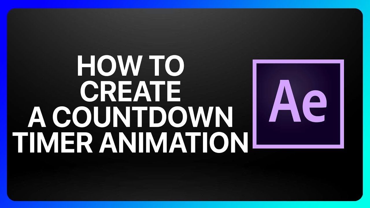How To Create Countdown Timer Animation In Adobe After Effects Tutorial ...