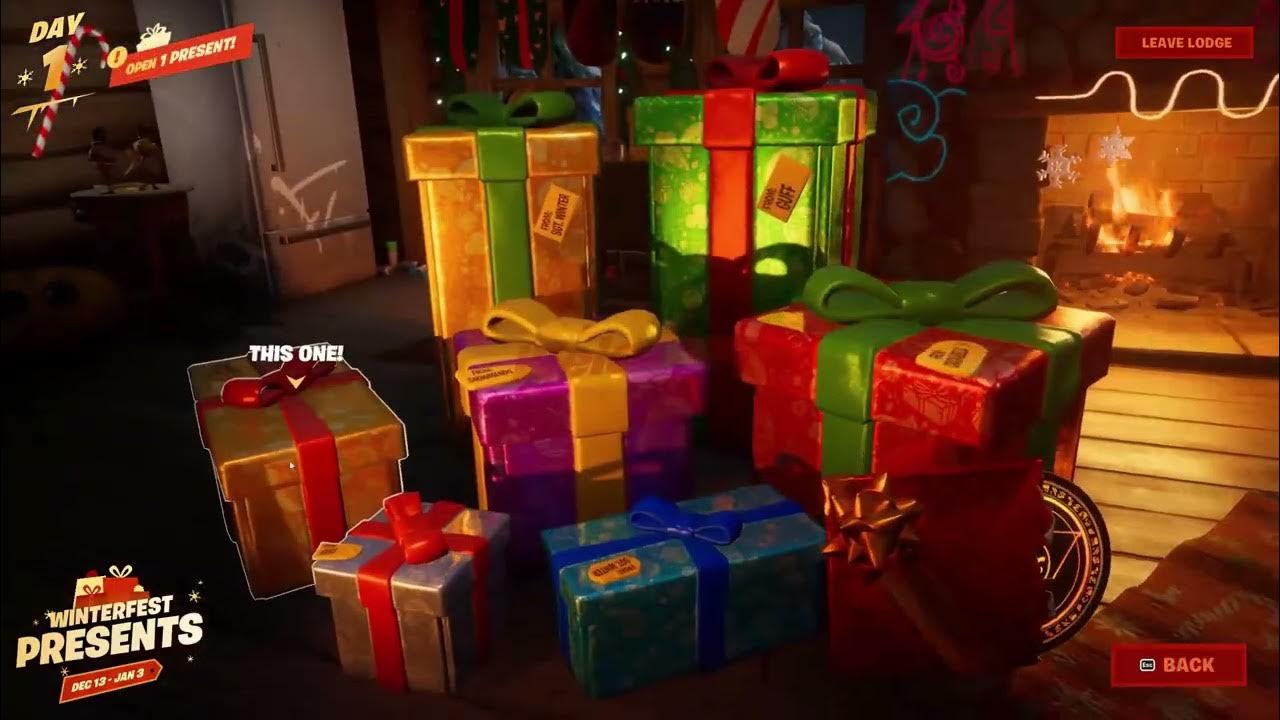 QUE CONTIENE CADA REGALO DE FORTNITE? 😱🎁 *GUIA* TODOS LOS REGALOS de  FORTNITE FESTIVAL de INVIERNO 