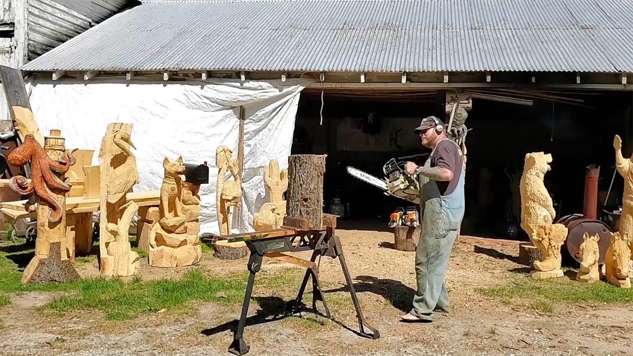 How To Make Chainsaw Art | Localish - YouTube