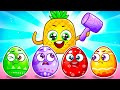 Surprise eggs kids songs   best learning for toddlers learn colors yum yum kids songs