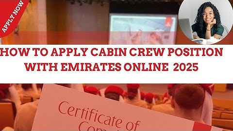 How To Apply  Emirates Cabin Crew Online