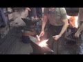 Forging handmade front horse shoe Belgian style