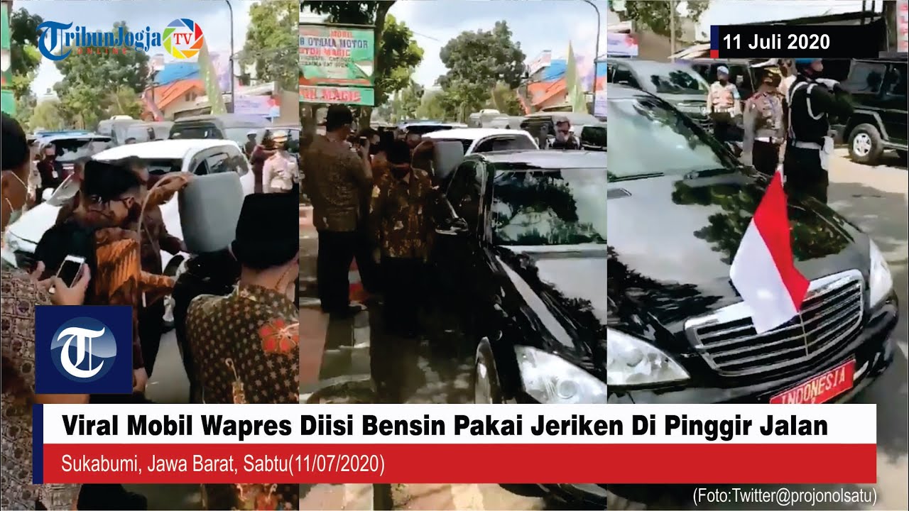 Viral Mobil  Wapres Diisi Bensin  Pakai  Jeriken Di Pinggir 