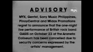 Myx Oasis Concert Announcement Oct-2002