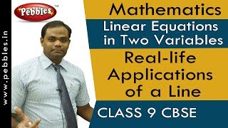 Real-life Applications of a Line : Linear Equations | Mathematics | Class 9 |CBSE Syllabus