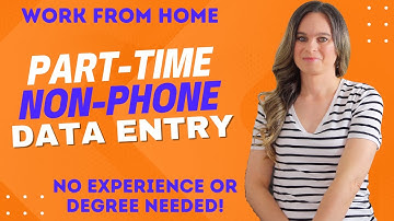 PART-TIME Data Entry (Non-Phone) Work From Home Job 2023 With No Experience or Degree Needed | USA