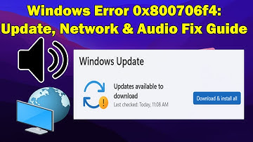 Fix Error 0x800706f4 in Windows Update | Network and Audio Problems Solved