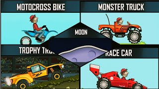 اقوى العاب سباق السيارات | Hill Climb Racing  Moon road /4 cars screenshot 1