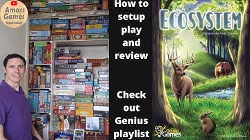 How to play Ecosystem educational board game review setup Genius games AmassGames #nature #cute