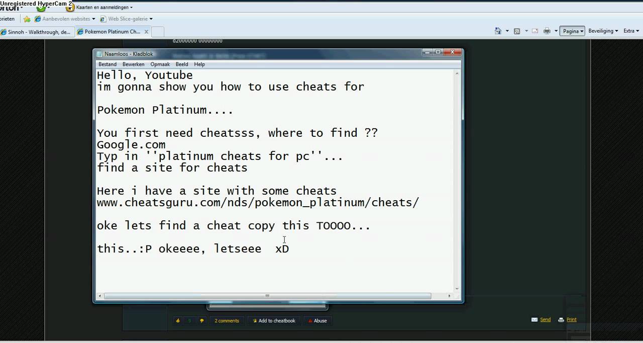 Pokemon platinum cheats pc - YouTube