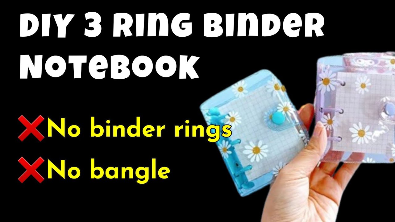 How to make 3 ring binder journal notebook without binder clips/|diy ...