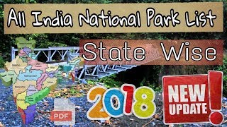 List of National parks of India. State wise list of Indian NP   included union territory