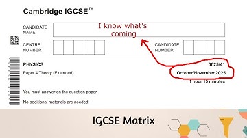 IGCSE Physics paper 4 October November 2025 prediction (WATCH THIS BEFORE EXAMS!!!!) Paper 41,42,43