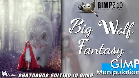 Composite Big Wolf Fantasy Photo Manipulation | Photoshop editing in GIMP | Codingcreator