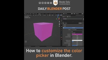 How to customize the color picker in Blender