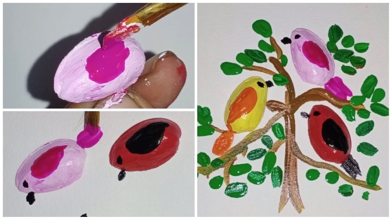 DIY Pista Shell Bird Craft for beginners 🐦 - YouTube