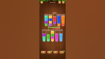 185 level Water sort - color sort game #gameshorts #watercolor #asmr #gameplay #shorts