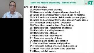 SPE 000 Lectures on Sewer and Pipeline Engineering - Overview