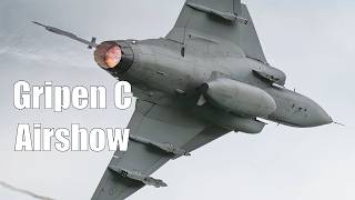 Saab JAS 39C Gripen Heavy G Maneuering - Flygfesten 2025