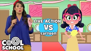 snow white live action vs cartoon full story ms booksy storytime for kids cool school
