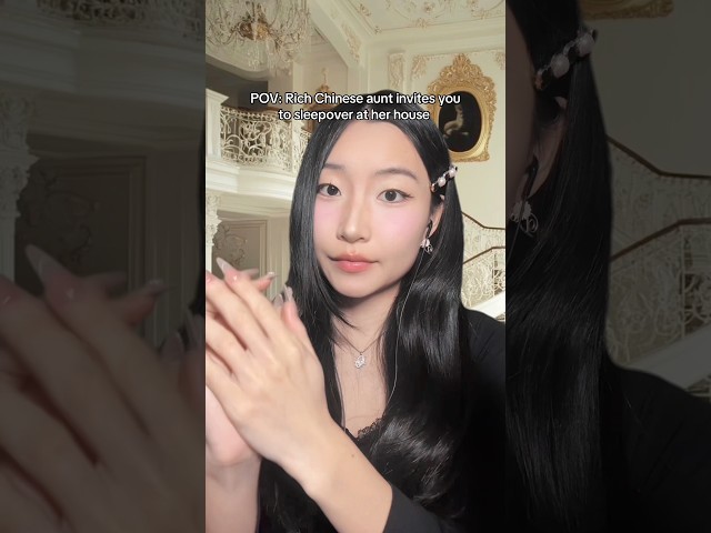 ASMR Rich Chinese aunt invites you to sleepover at her house🏠✨#asmr #asmrvideo #asmrsounds #asian