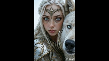 EPIC White Wolf Fantasy Warrior 🐺 Stunning AI Digital Art Animation