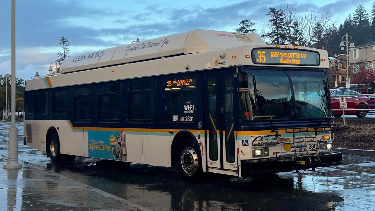 Santa Cruz Metro 2008 New Flyer C40LF #2801 on Route 35 School Tripper