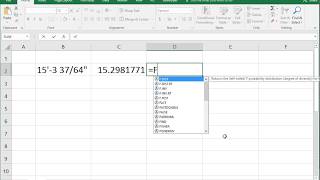Feet and Inches in Excel - this is the droid you're looking for