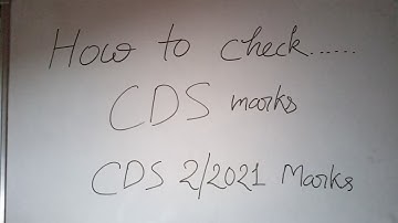 HOW TO CHECK CDS MARKS?| CDS 2/2021 MARKS | MARKS OF CDS CANDIDATE | HOW I CAN CHECK MY MARKS OF CDS