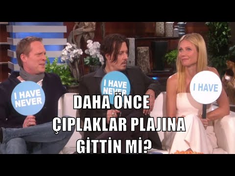 Johnny Depp, Gwyneth Paltrow, Paul Bettany  Never Have I Ever Oynuyor (Türkçe Altyazılı) ellen show