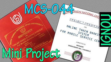 IGNOU MCA mini project MCS 044 - Online Token Booking System - Project Report Full Documentation