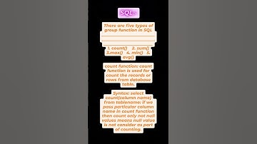"SQL Group Functions: COUNT(), SUM(), MAX(), MIN(), and AVG() Explained!"